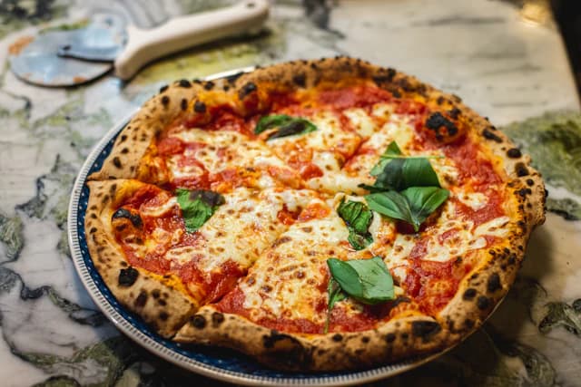 Illustrative freshly baked pizza